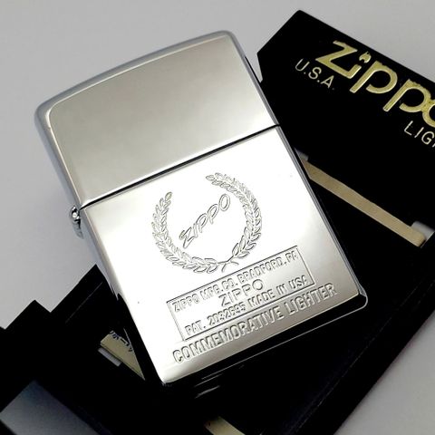 Bật Lửa Zippo Đồng Khối Mạ Chrome Trơn Bóng Ăn Mòn Chủ Đề Bông Lúa Hiếm Gặp Đời XII La Mã Năm 1996 ZL681
