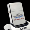 Bật Lửa Zippo Cổ Đồng Khối Mạ Chrome Phay Xước Chủ Đề Ăn Mòn Tầu Chiến Phủ Sơn Hiếm Gặp Năm 1980 Đời 1 Vạch Sắc ZC436
