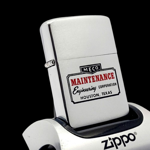 Bật Lửa Zippo Cổ Đồng Khối Mạ Chrome Phay Xước Chủ Đề Ăn Phủ Sơn Hiếm Gặp Năm 1959 Đời 7 Chấm ZC458