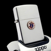 Bật Lửa Zippo Cổ Mạ Chrome Phay Xước Emblem Phủ Men Hiếm Gặp Năm 1953 Đời 3 Hàng Chữ Vỏ Thép ZC468