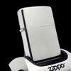 Bật Lửa Zippo Cổ Đồng Khối Mạ Chrome Trơn Phay Xước Hiếm Gặp Năm 1969 Đời 5 Vạch Thẳng ZC453