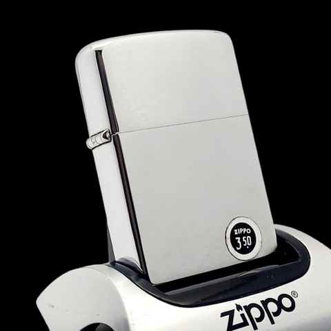 Bật Lửa Zippo Cổ Đồng Khối Mạ Chrome Trơn Phay Xước Hiếm Gặp Năm 1962 Đời 4 Chấm ZC447