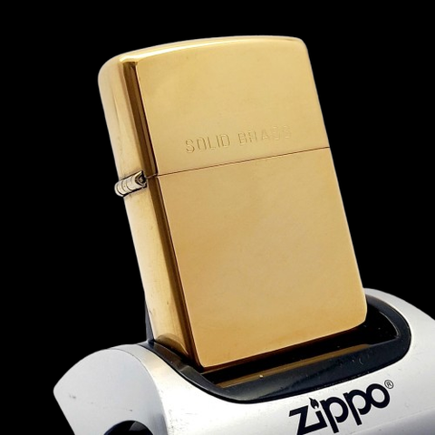 Bật Lửa Zippo Đồng Khối Solid Brass Trơn Bóng Hiếm Gặp Năm 1994 Đời X La Mã ZL695