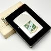 Bật Lửa Zippo Cổ Đồng Khối Mạ Chrome Bóng Chủ Đề Quân Sự Hoa Kỳ Ăn Mòn Phủ Sơn Hiếm Gặp Năm 1981 Đời 1 Vạch Sắc ZC444