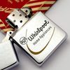 Bật Lửa Zippo Cổ Đồng Khối Mạ Chrome Phay Xước Chủ Đề Ăn Phủ Sơn Hiếm Gặp Năm 1957 Đời 8 Chấm PAT Lệch ZC445