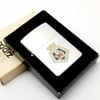 Bật Lửa Zippo Cổ Đồng Khối Mạ Chrome Phay Xước Chủ Đề Quân Sự Hoa Kỳ Ăn Mòn Phủ Sơn Hiếm Gặp Năm 1983 Đời 7 Vạch Huyền ZC463