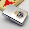 Bật Lửa Zippo Cổ Đồng Khối Mạ Chrome Phay Xước Chủ Đề Quân Sự Hoa Kỳ Ăn Mòn Phủ Sơn Hiếm Gặp Năm 1974 Đời 8 Vạch Sắc ZC446