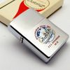 Bật Lửa Zippo Cổ Đồng Khối Mạ Chrome Phay Xước Chủ Đề Ăn Mòn Tầu Chiến Phủ Sơn Hiếm Gặp Năm 1966 Đời 8 Vạch Sắc ZC460