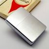 Bật Lửa Zippo Cổ Đồng Khối Mạ Chrome Trơn Phay Xước Hiếm Gặp Năm 1962 Đời 4 Chấm ZC447