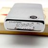 Bật Lửa Zippo Cổ Đồng Khối Mạ Chrome Trơn Phay Xước Hiếm Gặp Năm 1962 Đời 4 Chấm ZC447
