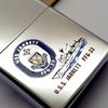 Bật Lửa Zippo Cổ Đồng Khối Mạ Chrome Bóng Chủ Đề Ăn Mòn Tầu Chiến Phủ Sơn Hiếm Gặp Năm 1982 Đời 8 Vạch Huyền ZC442