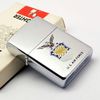 Bật Lửa Zippo Cổ Đồng Khối Mạ Chrome Phay Xước Chủ Đề Quân Sự Hoa Kỳ Ăn Mòn Phủ Sơn Hiếm Gặp Năm 1983 Đời 7 Vạch Huyền ZC464