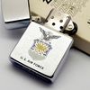 Bật Lửa Zippo Cổ Đồng Khối Mạ Chrome Phay Xước Chủ Đề Quân Sự Hoa Kỳ Ăn Mòn Phủ Sơn Hiếm Gặp Năm 1983 Đời 7 Vạch Huyền ZC464
