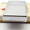 Bật Lửa Zippo Cổ Đồng Khối Mạ Chrome Trơn Phay Xước Hiếm Gặp Năm 1974 Đời 8 Vạch Sắc ZC440