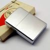 Bật Lửa Zippo Cổ Đồng Khối Mạ Chrome Trơn Phay Xước Hiếm Gặp Năm 1974 Đời 8 Vạch Sắc ZC440
