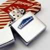 Bật Lửa Zippo Cổ Đồng Khối Mạ Chrome Phay Xước Chủ Đề Ăn Phủ Sơn Hiếm Gặp Năm 1959 Đời 7 Chấm ZC457