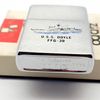 Bật Lửa Zippo Cổ Đồng Khối Mạ Chrome Phay Xước Chủ Đề Ăn Mòn Tầu Chiến Phủ Sơn Hiếm Gặp Năm 1982 Đời 8 Vạch Huyền ZC450