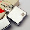 Bật Lửa Zippo Cổ Đồng Khối Mạ Chrome Trơn Phay Xước Hiếm Gặp Năm 1977 Đời 5 Vạch Sắc ZC435