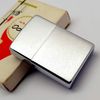 Bật Lửa Zippo Cổ Đồng Khối Mạ Chrome Trơn Phay Xước Hiếm Gặp Năm 1977 Đời 5 Vạch Sắc ZC435