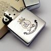 Bật Lửa Zippo Cổ Đồng Khối Mạ Chrome Phay Xước Chủ Đề Ăn Mòn Tầu Chiến Phủ Sơn Hiếm Gặp Năm 1980 Đời 1 Vạch Sắc ZC436