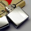Bật Lửa Zippo Cổ Đồng Khối Mạ Chrome Bóng Sọc Dưa Huyền Thoại Cực Hiếm, Đời 6 Vạch Sắc Năm 1976 ZC437