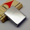 Bật Lửa Zippo Cổ Đồng Khối Mạ Chrome Bóng Sọc Dưa Huyền Thoại Cực Hiếm, Đời 6 Vạch Sắc Năm 1976 ZC437