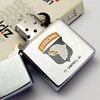 Bật Lửa Zippo Cổ Đồng Khối Mạ Chrome Phay Xước Chủ Đề Quân Sự Hoa Kỳ Ăn Mòn Phủ Sơn Hiếm Gặp Năm 1982 Đời 8 Vạch Huyền ZC455