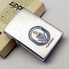 Bật Lửa Zippo Cổ Đồng Khối Mạ Chrome Phay Xước Chủ Đề Ăn Mòn Tầu Chiến Phủ Sơn Hiếm Gặp Năm 1982 Đời 8 Vạch Huyền ZC454