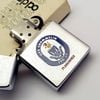 Bật Lửa Zippo Cổ Đồng Khối Mạ Chrome Phay Xước Chủ Đề Ăn Mòn Tầu Chiến Phủ Sơn Hiếm Gặp Năm 1982 Đời 8 Vạch Huyền ZC454