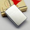 Bật Lửa Zippo Cổ Đồng Khối Mạ Chrome Trơn Phay Xước Hiếm Gặp Năm 1969 Đời 5 Vạch Thẳng ZC453