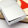 Bật Lửa Zippo Cổ Đồng Khối Mạ Chrome Trơn Phay Xước Hiếm Gặp Năm 1969 Đời 5 Vạch Thẳng ZC453