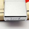 Bật Lửa Zippo Cổ Đồng Khối Mạ Chrome Trơn Phay Xước Hiếm Gặp Năm 1969 Đời 5 Vạch Thẳng ZC453