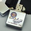 Bật Lửa Zippo Đồng Khối Mạ Chrome Chủ Đề Tàu Chiến Hiếm Gặp Năm 1990 Đời VI La Mã ZL699