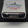 Bật Lửa Zippo Đồng Khối Mạ Chrome Chủ Đề Tàu Chiến Hiếm Gặp Năm 1988 Đời IV La Mã ZL689