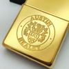 Bật Lửa Zippo Đồng Khối Solid Brass Chủ Đề Quân Sự Hoa Kỳ Hiếm Gặp Năm 1998 Đời XIV La Mã ZL693