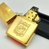 Bật Lửa Zippo Đồng Khối Solid Brass Chủ Đề Tàu Chiến Hiếm Gặp Năm 1995 Đời XI La Mã ZL704