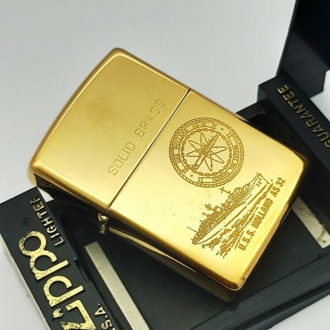 Bật Lửa Zippo Đồng Khối Chu Niên 1932 - 1991 Chủ Đề Tầu Chiến Cực Hiếm Năm 1991 ZQH172