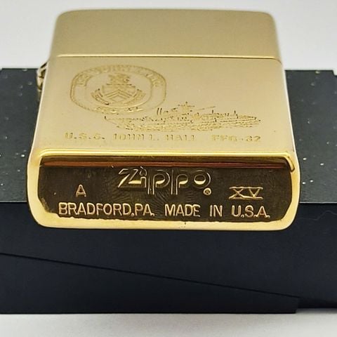Bật Lửa Zippo Đồng Khối Solid Brass Chủ Đề Tàu Chiến Hiếm Gặp Năm 1999 Đời XV La Mã ZL703