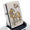 BẬT LỬA ZIPPO CHROME BÓNG CHỦ ĐỀ NGỰA ZKC60