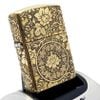 BẬT LỬA ZIPPO BRASS ĐỒNG KHỐI HOA MẪU ĐƠN BẢN AMOR  KHẮC 4 MẶT ZKB73