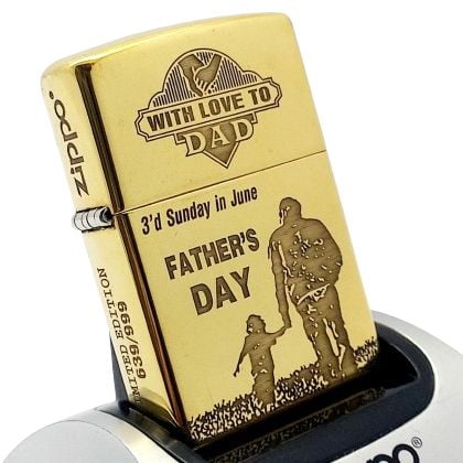 BẬT LỬA ZIPPO CHA CON 4 MẶT ZKB26