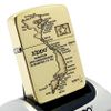 Bật Lửa Zippo Đồng Khối Replica 1941 Khắc Chủ Đề Bản Đồ Việt Nam ZKB109