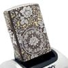 Bật Lửa Zippo Đồng Mạ Chrome Armor Vỏ Dầy Khắc Chủ Đề Hoa Mẫu Đơn May Mắn Tài Lộc ZKC66