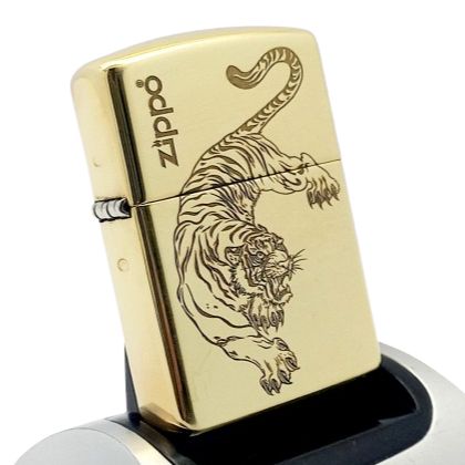 Bật Lửa Zippo Đồng Nguyên Khối Brass Armor Chủ Đề Mãnh Hổ ZKB91