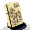 BẬT LỬA ZIPPO ĐỒNG NGUYÊN KHỐI KHẮC SÂU CHỦ ĐỀ NGỰA BẢN GIỚI HẠN XXX/999 ZKB72