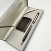 Set Bút - Bật Lửa Zippo Cổ Đồng Khối Phủ Mitnight Băng Đen Huyền Bí Đời VI La Mã Năm 1990 ZS94