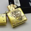 Bật Lửa Zippo Đồng Khối Vintage Chặt Góc Khắc Chủ Đề Thuận Buồm Xuôi Gió May Mắn ZKB122