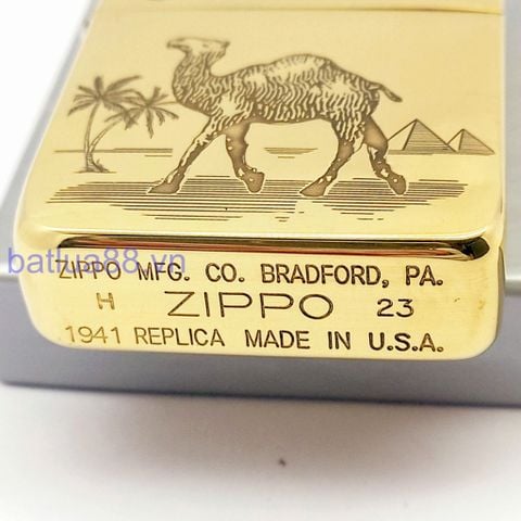 Bật Lửa Zippo Đồng Khối Replica 1941 Khắc Chủ Đề Camel ZKB121