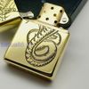 Bật Lửa Zippo Đồng Khối Khắc Tuổi Tỵ Con Rắn - Chủ Đề 12 Con Giáp ZKB112
