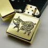 Bật Lửa Zippo Đồng Khối Khắc Tuổi Hợi Con Lợn - Chủ Đề 12 Con Giáp ZKB111